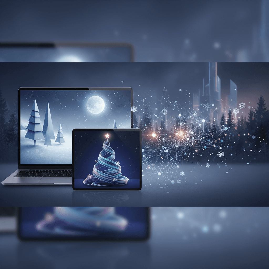 12 月的數位浪漫:Smashing Magazine 2025 冬季桌布特輯與設計師靈感